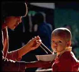 a Chinese mother and child